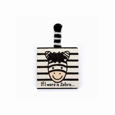 Jellycat If I Were A Zebra Board and Bashful Zebra Medium UK | 26394IFZH